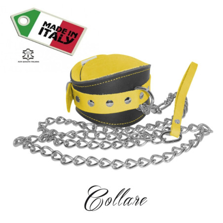 collare con guinzaglio in vera pelle costrittivo bondage sexy toys uomo donna