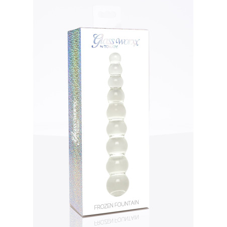 Stimolatore vaginale anale in vetro Frozen Fountain