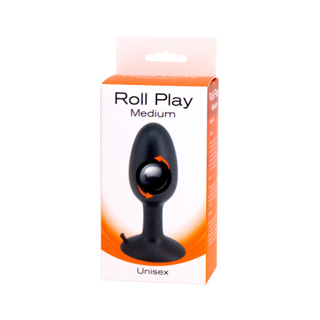 Plug anale in silicone con ventosa Roll Play Medium