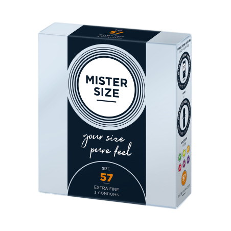 Profilattici sottili MISTER SIZE 57mm Condoms 3pcs