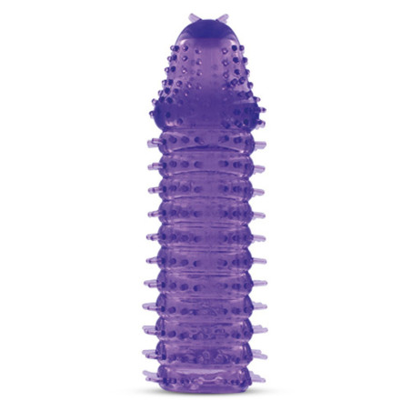 Guaina fallica indossabile per pene prolunga stretchy extension purple