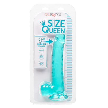 Fallo con ventosa e testicoli vaginale anale Queen Size Dong 8 Inch