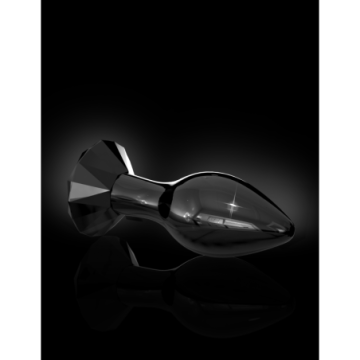 Fallo anale anal plug in vetro dildo nero iciclas 78