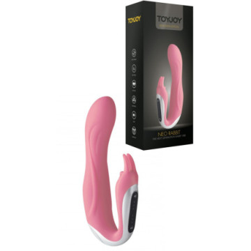 Vibratore rabbit doppio con stimolatore clitoride neo vibe