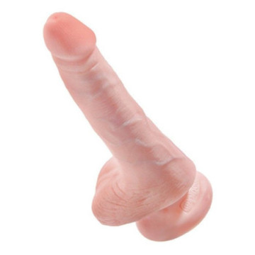 Dildo con ventosa fallo realistico vaginale king cock 6 testicoli