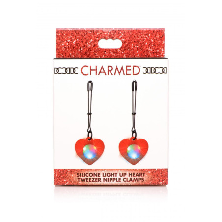 Morsetti capezzolo con luci LED Heart Tweezer