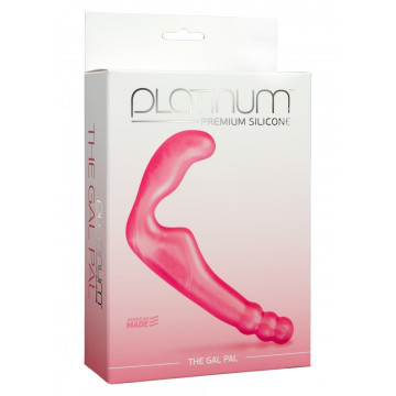 Fallo strap on indossabile dildo vaginale anale in premium silicone rosa senza imbragatura