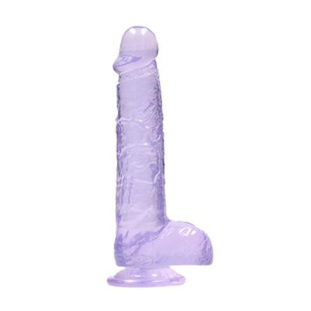 Pene finto viola con ventosa Realistic Dildo with Balls 15 cm