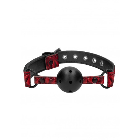 Morso forato  Breathable Luxury Ball Gag - Burgundy