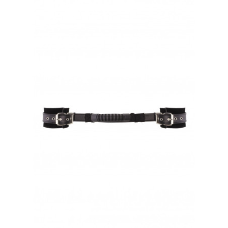 Manette Bonded Leather Hand Cuffs With Handle