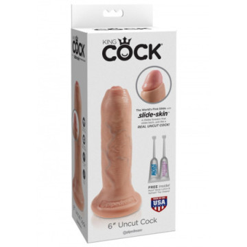 Dildo Fallo realistico vaginale con ventosa king cock uncut cock 6 flesh