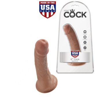 Fallo con ventosa dildo realistico vaginale king cock 6 tan