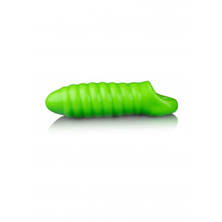 Guaina Swirl Thick Stretchy Penis Sleeve - GitD - Neon Green