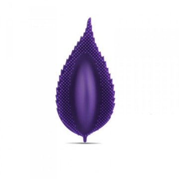 stimolatore clitoride vibratore vaginale in silicone fan clit leaf purple