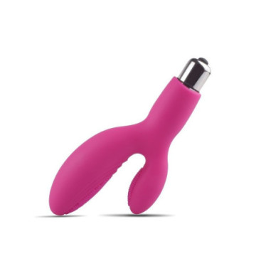 Vibratore doppio stimolatore clitoride fallo vaginale vibrante in silicone bold plus