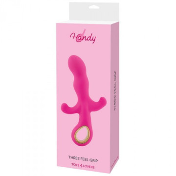Vibratore con stimolatore clitoride fallo dildo vibrante vaginale in silicone rosa