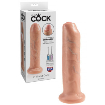 Dildo Fallo realistico vaginale con ventosa king cock uncut cock 6 flesh