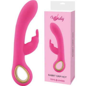 Stimolatore vaginale doppio per clitoride Vibratore rabbit in silicone ricaricabile viola