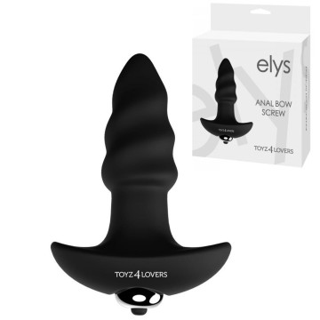 Vibratore anale stimolatore in silicone plug butt dildo falo vibrante nero mini screw