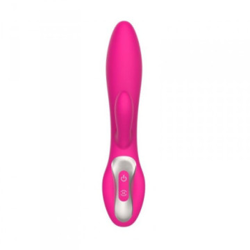 Vibratore rabbit doppio con stimolatore clitoride vaginale falo dildo vibrante in silicone