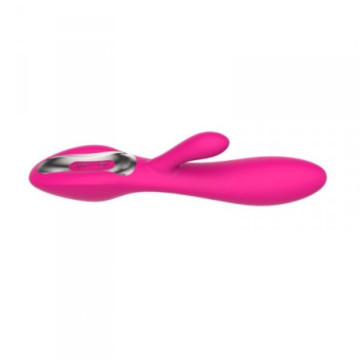 Vibratore rabbit doppio con stimolatore clitoride vaginale falo dildo vibrante in silicone