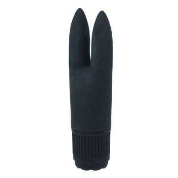 Vibratore vaginale doppio stimolatore clitoride nero in silicone sex toy donna nero