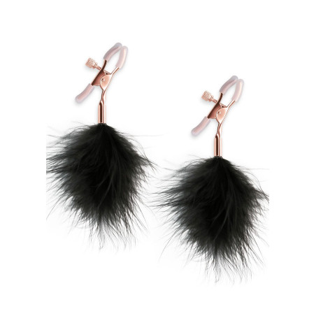 Pinze per Capezzoli Con Piume Nere