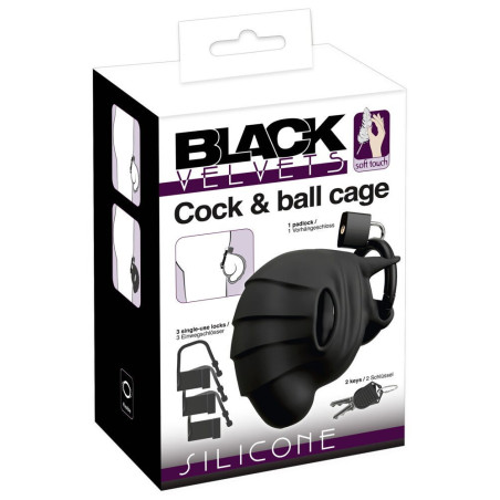 Gabbia di castità per pene in silicone Cock & Ball Cage