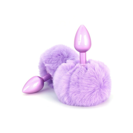 Plug in metallo liscio con coda Bunnytail Toyjoy