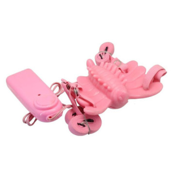 Stimolatore vaginale vibratore indossabile per dona pink moth