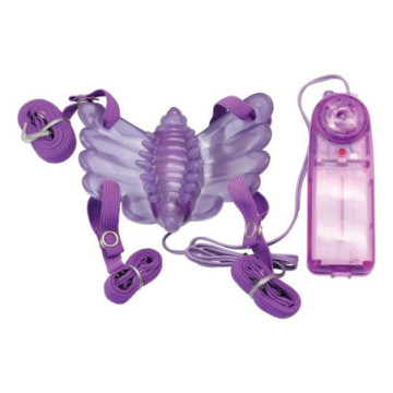 Stimolatore vaginale e clitoride vibratore indossabile per donna purple moth