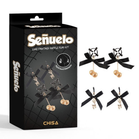 set pinze per capezzoli regolabili costrittivo fetish chisa novelties