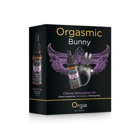 Kit intimo gocce stimolatore punto g più anello vibrante per lui kit orgasmic bunny per coppie orgie