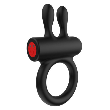 Anello fallico vibrante con stimolatore per clitoride in silicone per coppie hidden desire