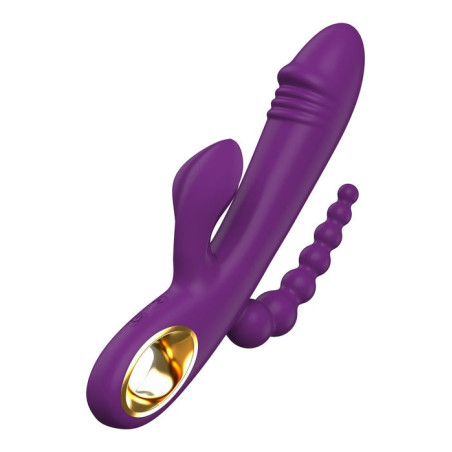 vibratore rabbit tripla stimolazione in silicone toyjoy