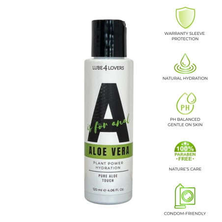 Lubrificante anale a base d'acqua aloe vera lunga durata salva preservativo 120 ml