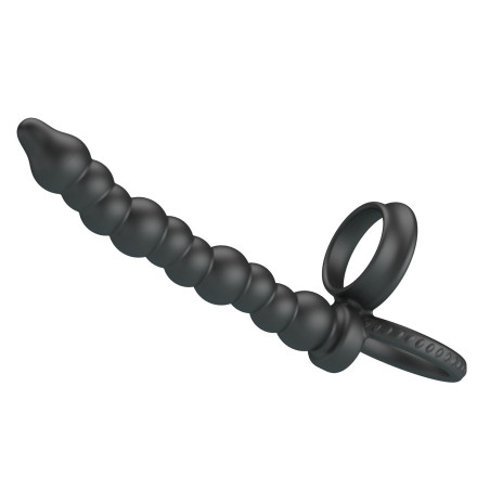 Dildo strap-on con anelli fallici in silicone stimolatore doppio baile
