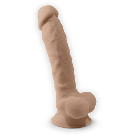 Dildo vibrante in silicone con testicoli super realistico con telecomando silexd