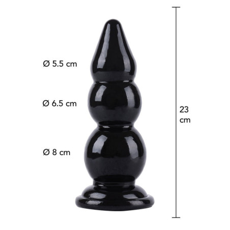 Plug anale con ventosa bullplug balls 23 cm hidden desire