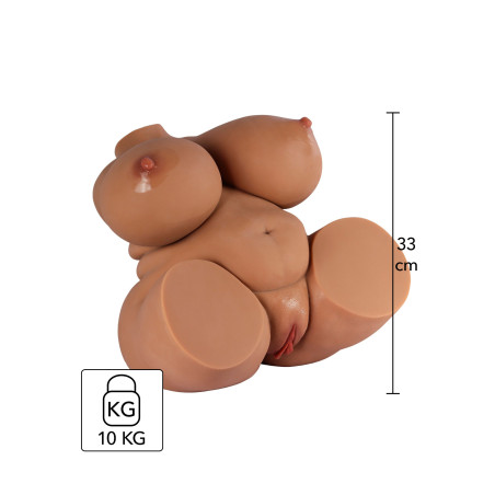 Masturbatore realistico busto femminile big con ano e vagina penetrabile hidden desire