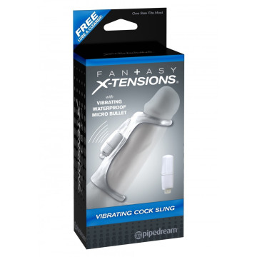 Guaina fallica vibrante prolunga per pene indossabile con stimolatore vaginale vibrante