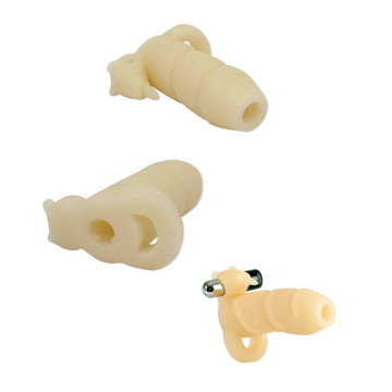 Guaina fallica indossabile anello fallico vibrante prolunga per il pene 4 Way Arouser Beaver