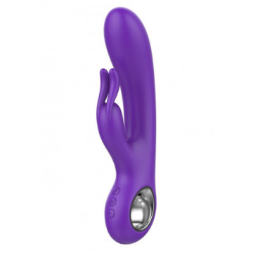 Vibratore rabbit in silicone dildo fallo doppio stimolatore clitoride vibrante sex toy