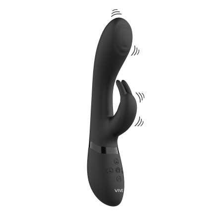 Vibratore rabbit Cato Pulse G-spot nero