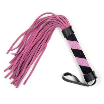 Frusta a frange line whip pink black frustino bondage fetish sadomaso sexy nero rosa