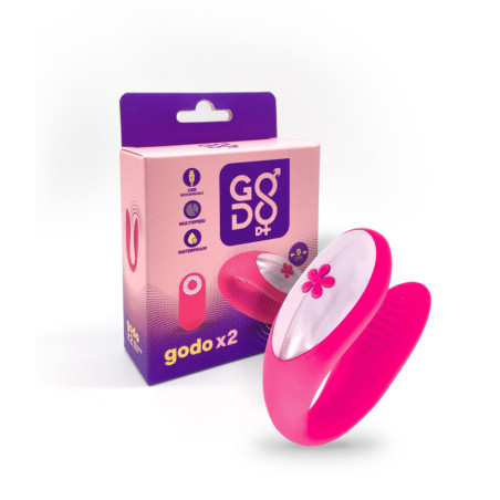 vibratore per la coppia godo X 2 silicone pink GODO DI +