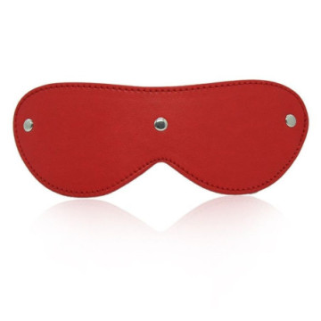 Blindfold mask red maschera da notte in simil pelle rosso bondage fetish sexy uomo e donna