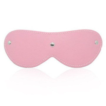 Blindfold mask pink maschera da notte in simil pelle rosa bondage fetish sexy uomo e donna