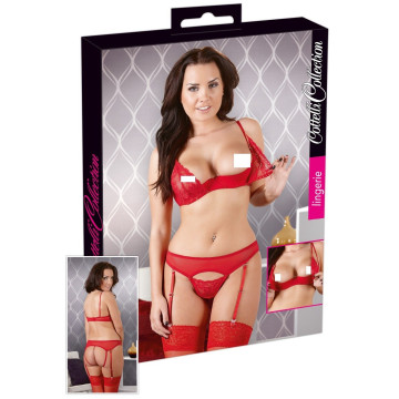 strip set rosso cottelli collection intimo sexy red
