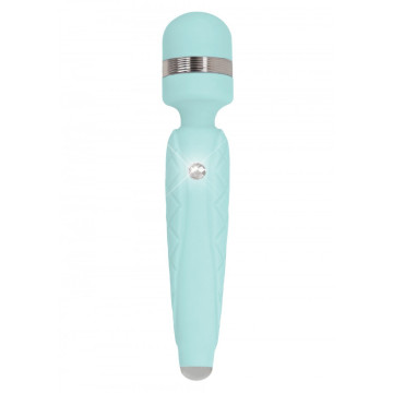 Stimolatore ricaricabile wand vibratore vaginale per clitoride in silicone blu